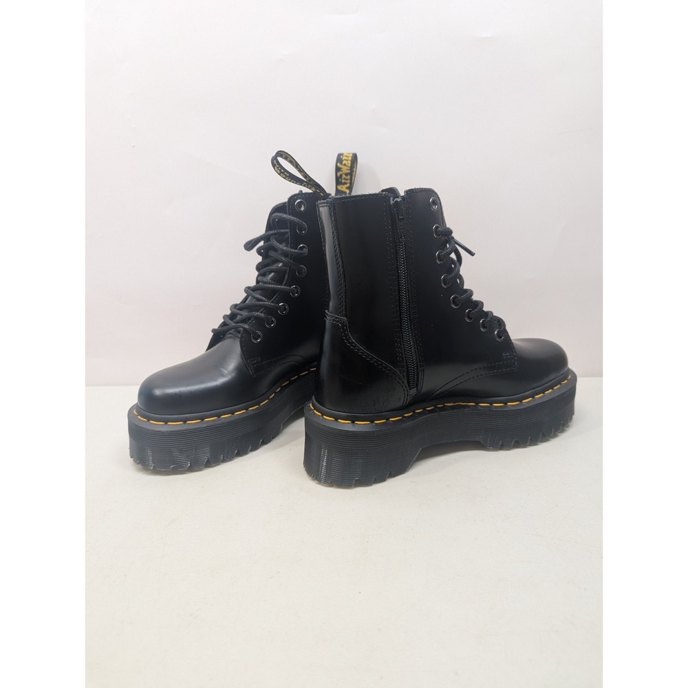 Dr. Martens Jadon Smooth Black Leather Platform Combat Boots UNISEX 4 M, 5 L - Picture 2 of 8